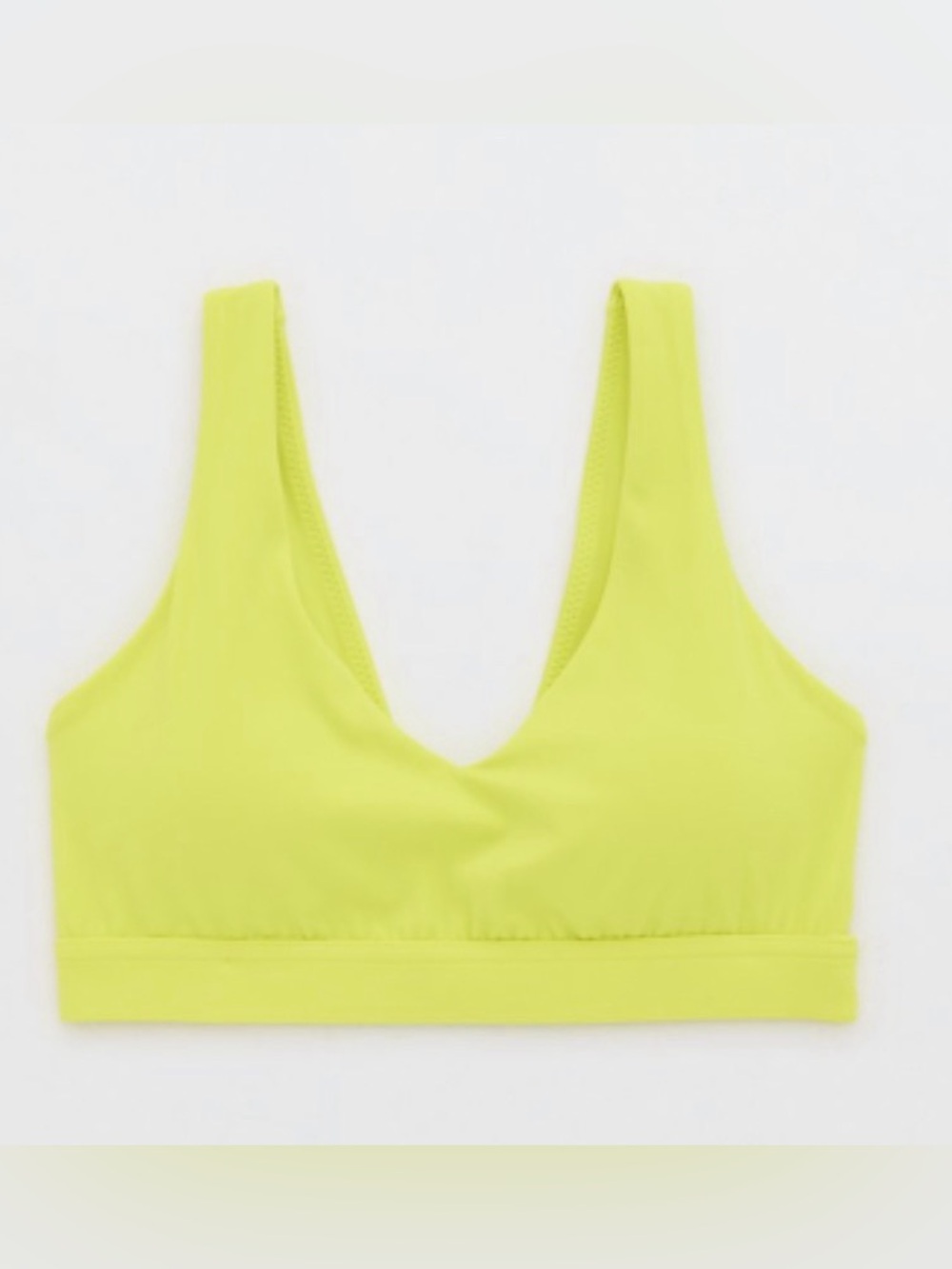 OFFLINE By Aerie Real Me Open Back Sports Bra Neon Lime